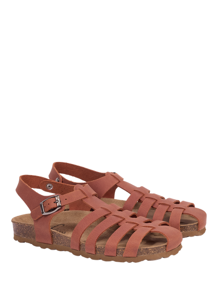 Celtic & Co. Leather Fisherman Sandals - view 2, Cognac