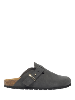 Celtic & Co. Leather Stud Strap Clogs, Charcoal