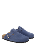 Celtic & Co. Leather Stud Strap Clogs, Indigo