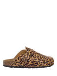 Celtic & Co. Leopard Leather Stud Strap Clogs, Multi