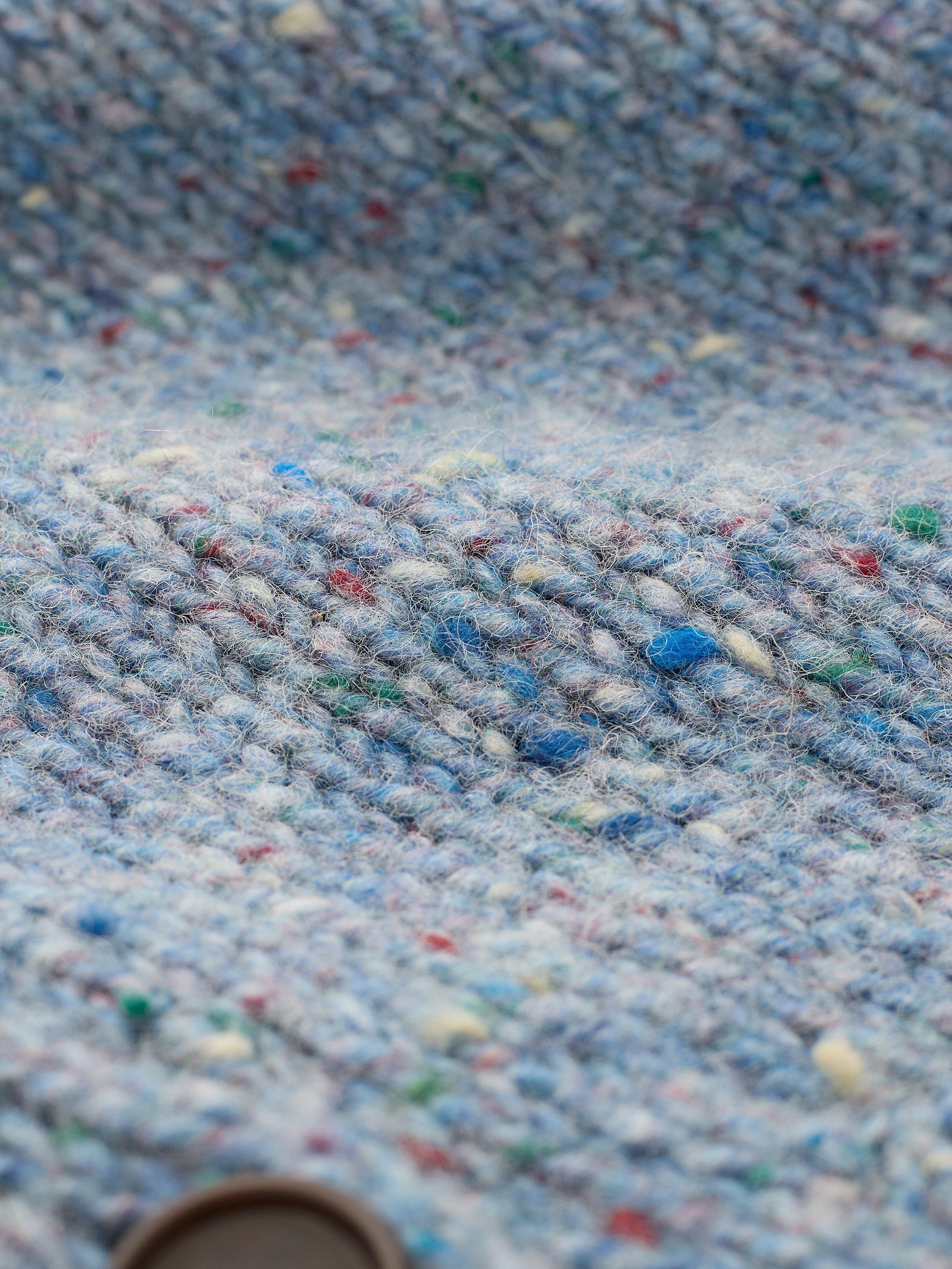 Product image 5 of 7, which shows Celtic & Co. Funnel Neck Pure Wool Cardigan, Vintage Blue, XS