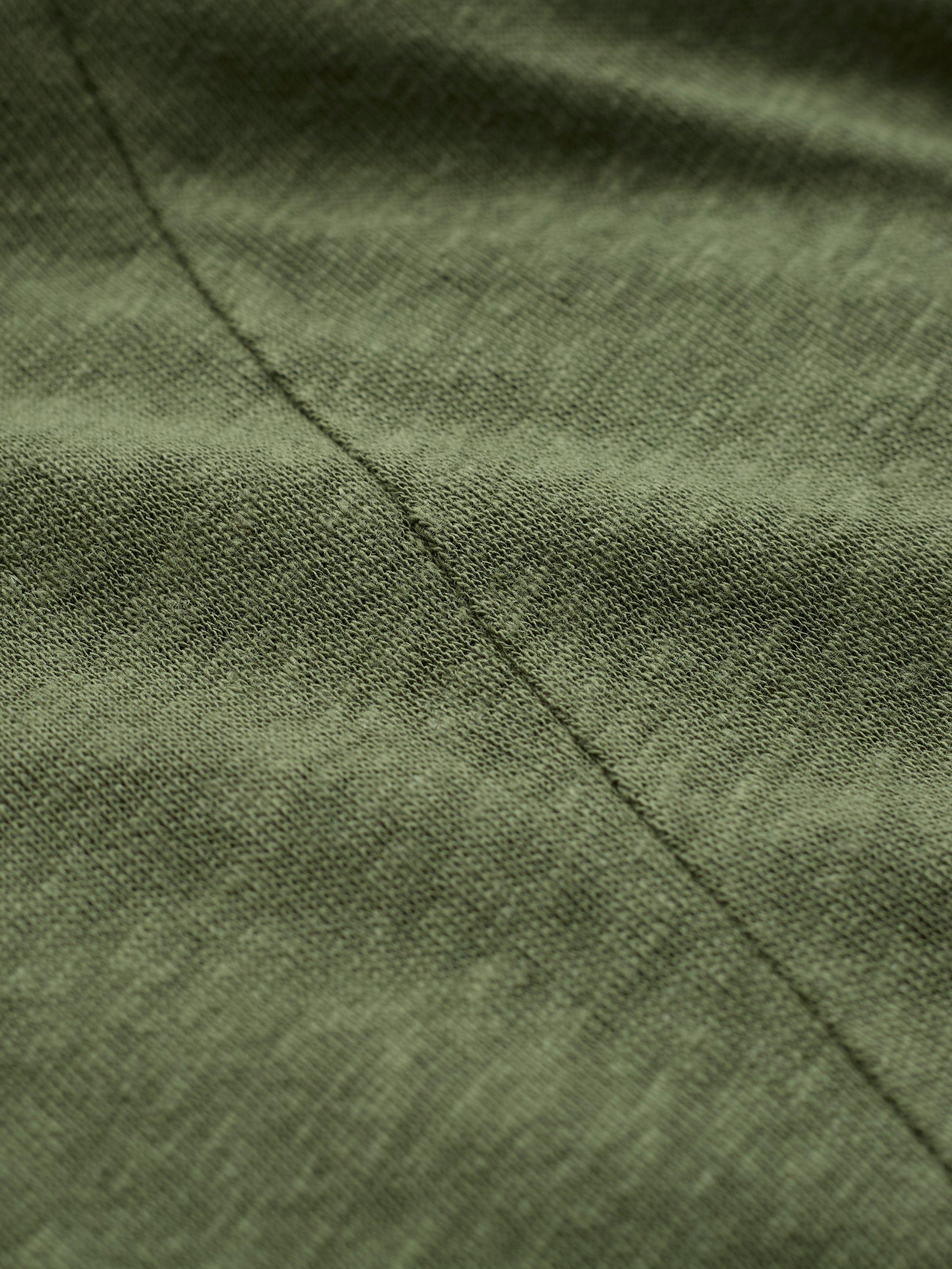 Product image 4 of 7, which shows Celtic & Co. Button Back Linen Blend Dress, Khaki, 8