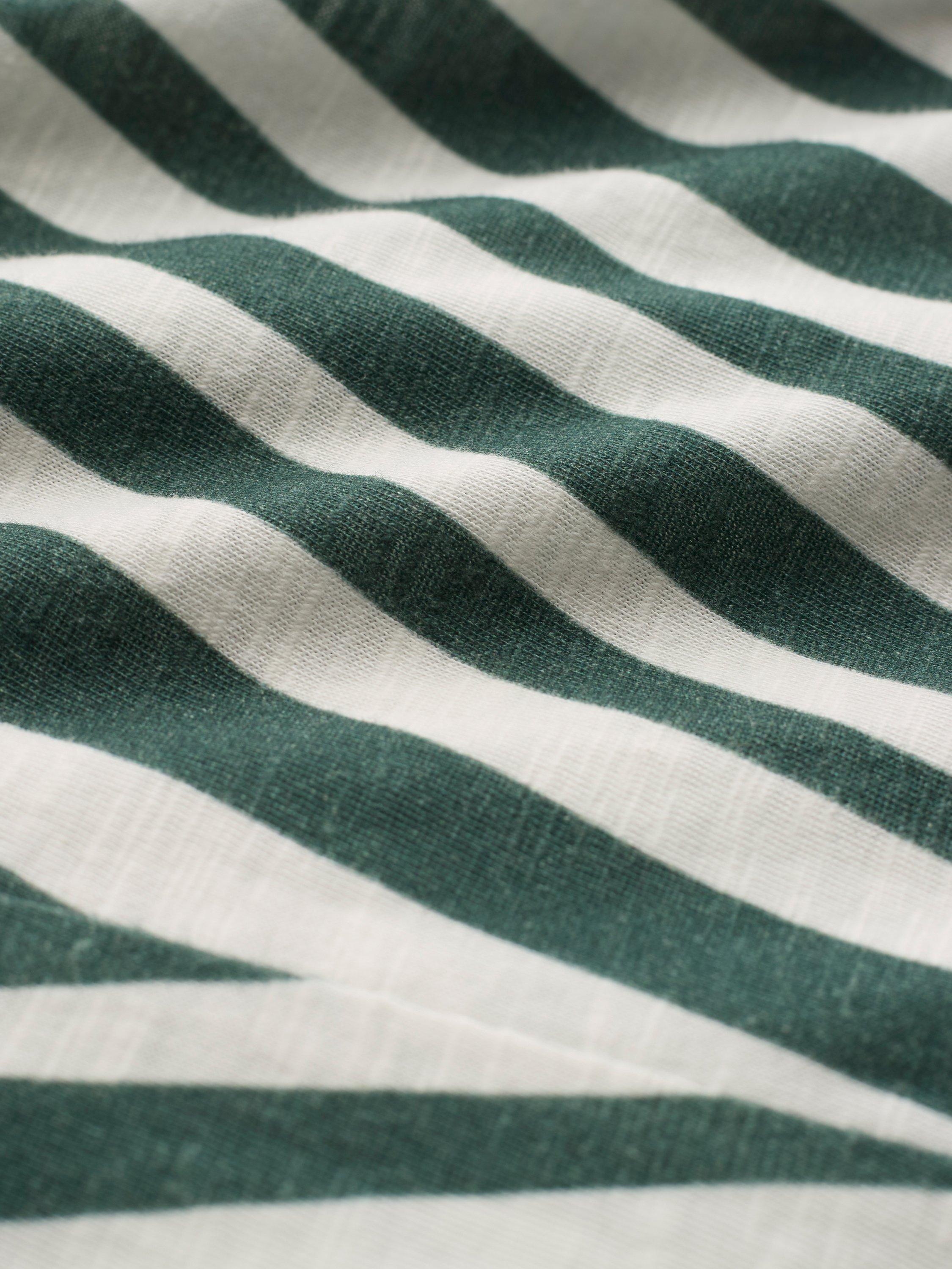 Product image 5 of 5, which shows Celtic & Co. Slub Jersey Sleeveless Midi Dress, Dark Sage/White, 8