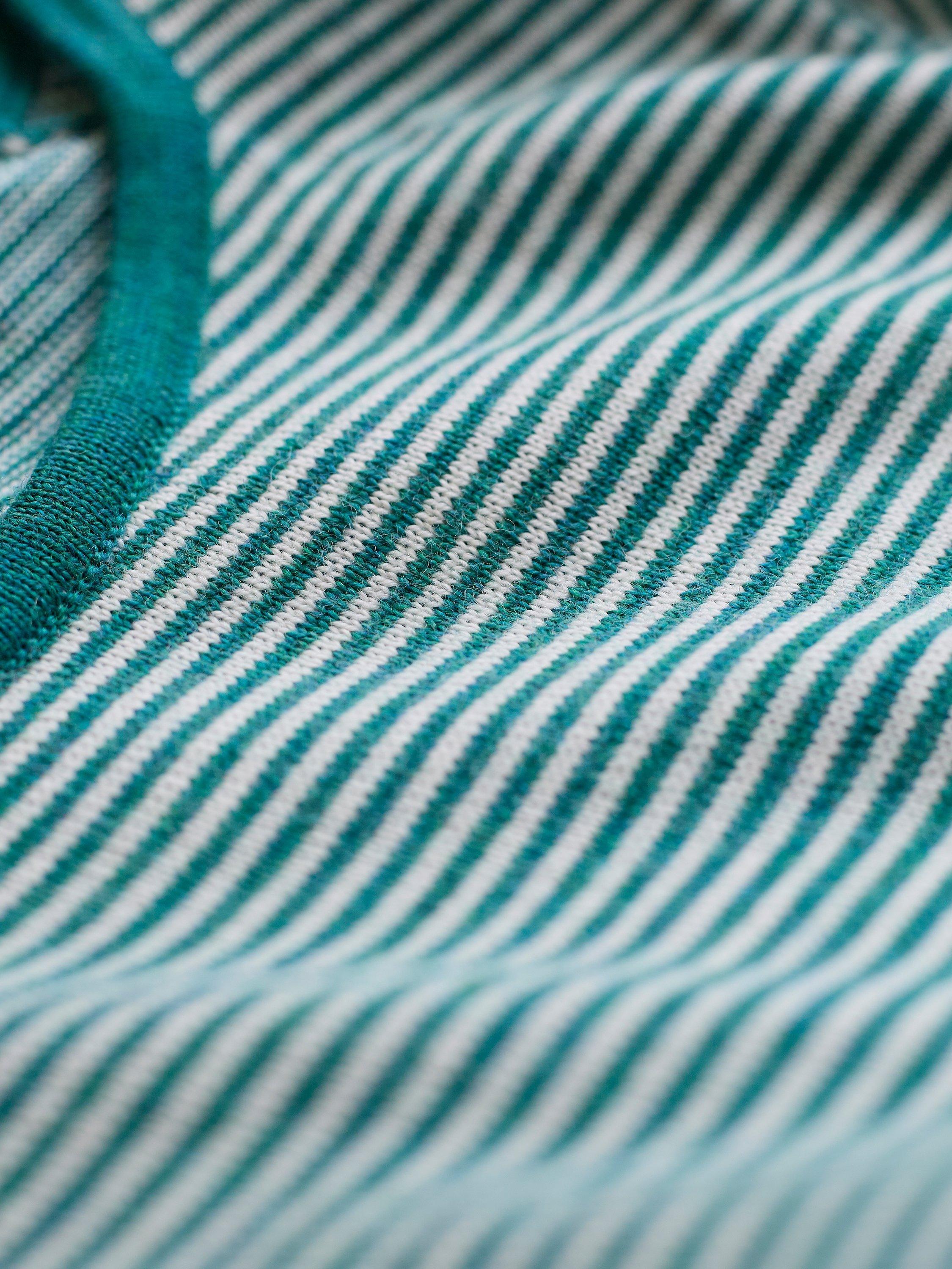 Product image 5 of 6, which shows Celtic & Co. Stripe Fine Knit Pure Merino Wool Jumper, Icelandic, XS