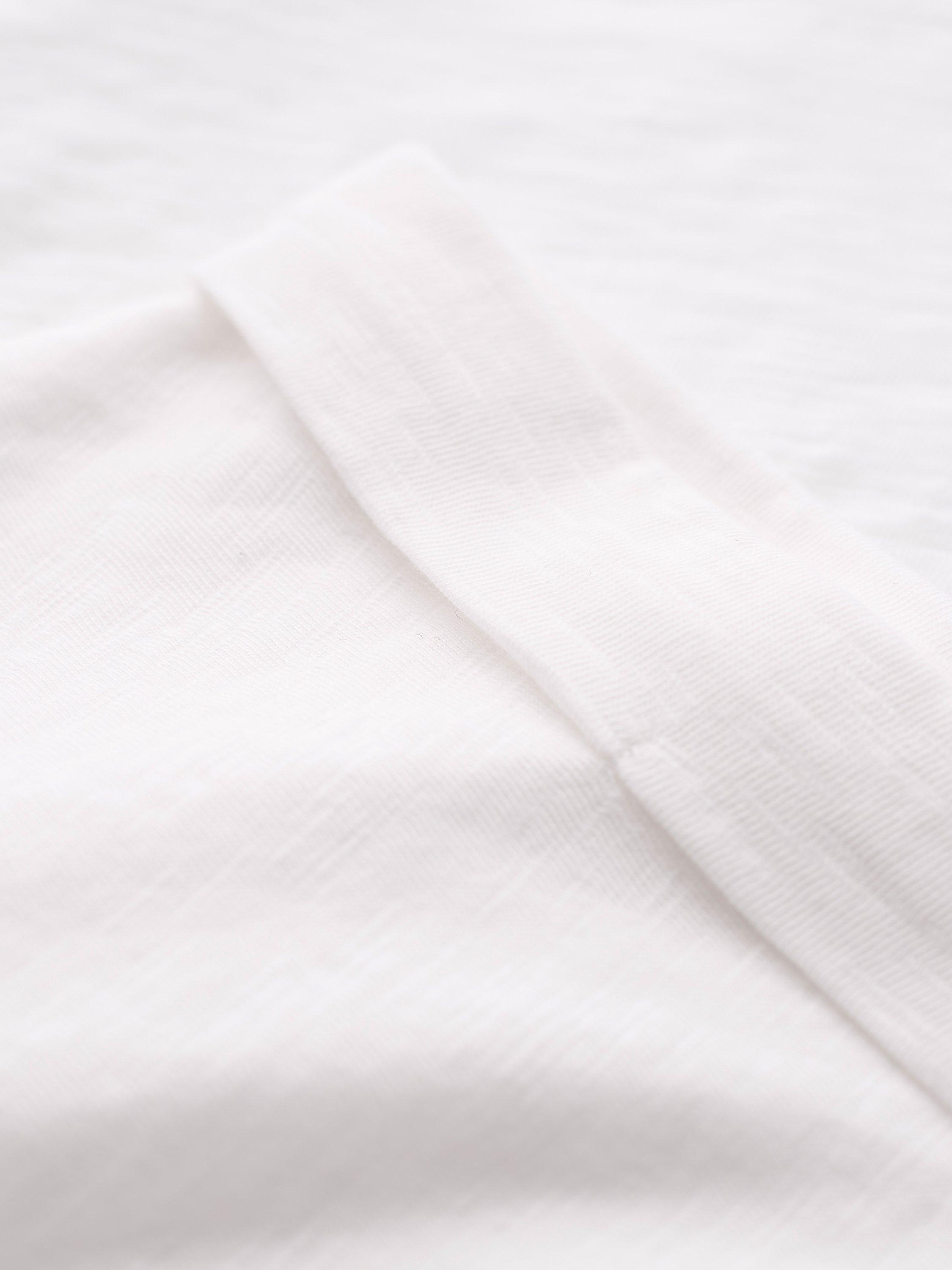 Product image 5 of 5, which shows Celtic & Co. Slub Jersey Grown On Sleeve T-Shirt, Chalk, 8