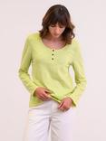 Celtic & Co. Slub Scoop Neck Henley Top, Fennel, Fennel