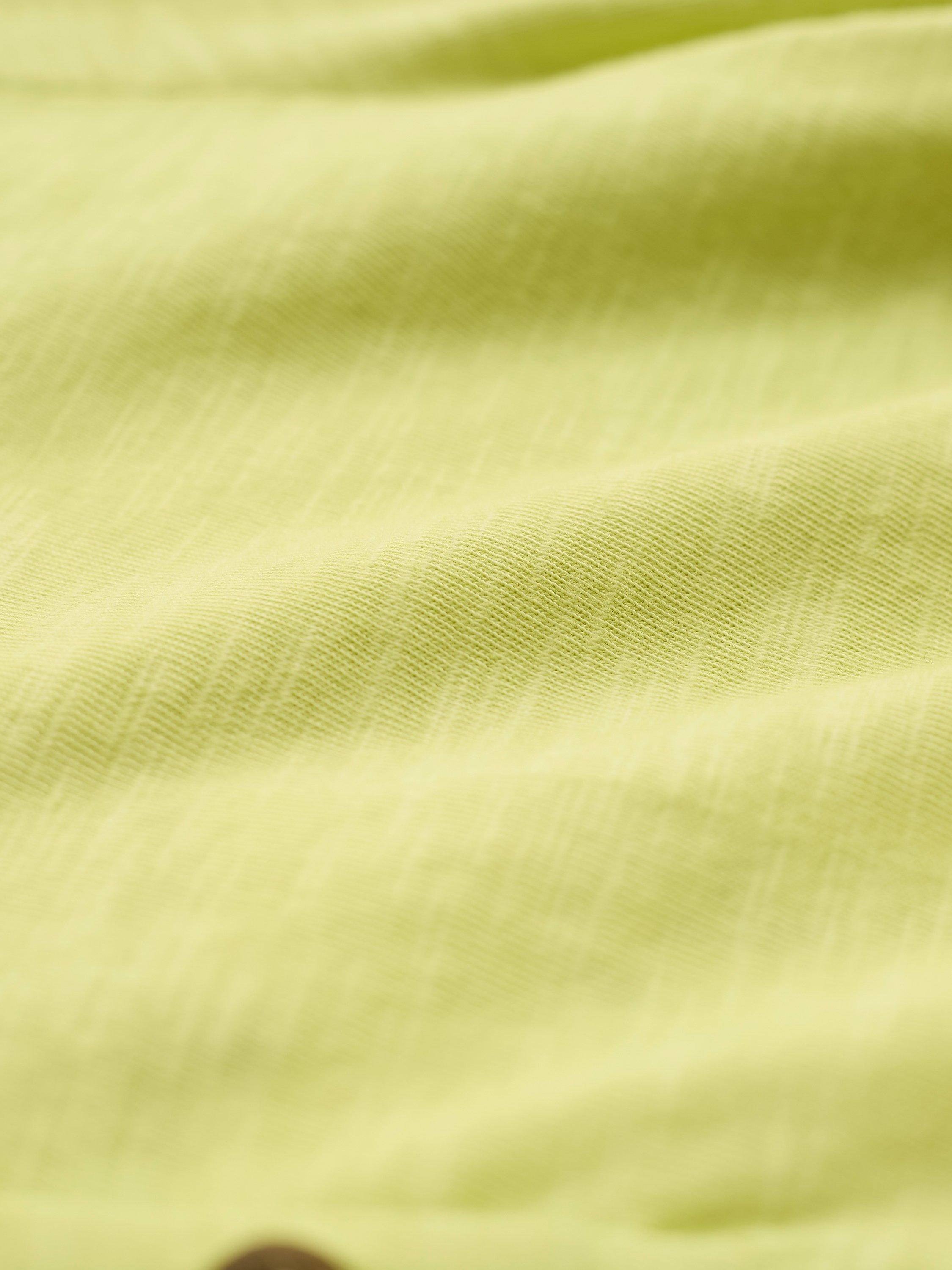 Product image 3 of 4, which shows Celtic & Co. Slub Scoop Neck Henley Top, Fennel, Fennel, 8