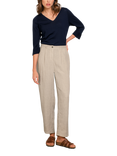 Celtic & Co. Pure Linen Barrel Leg Trousers, Stone