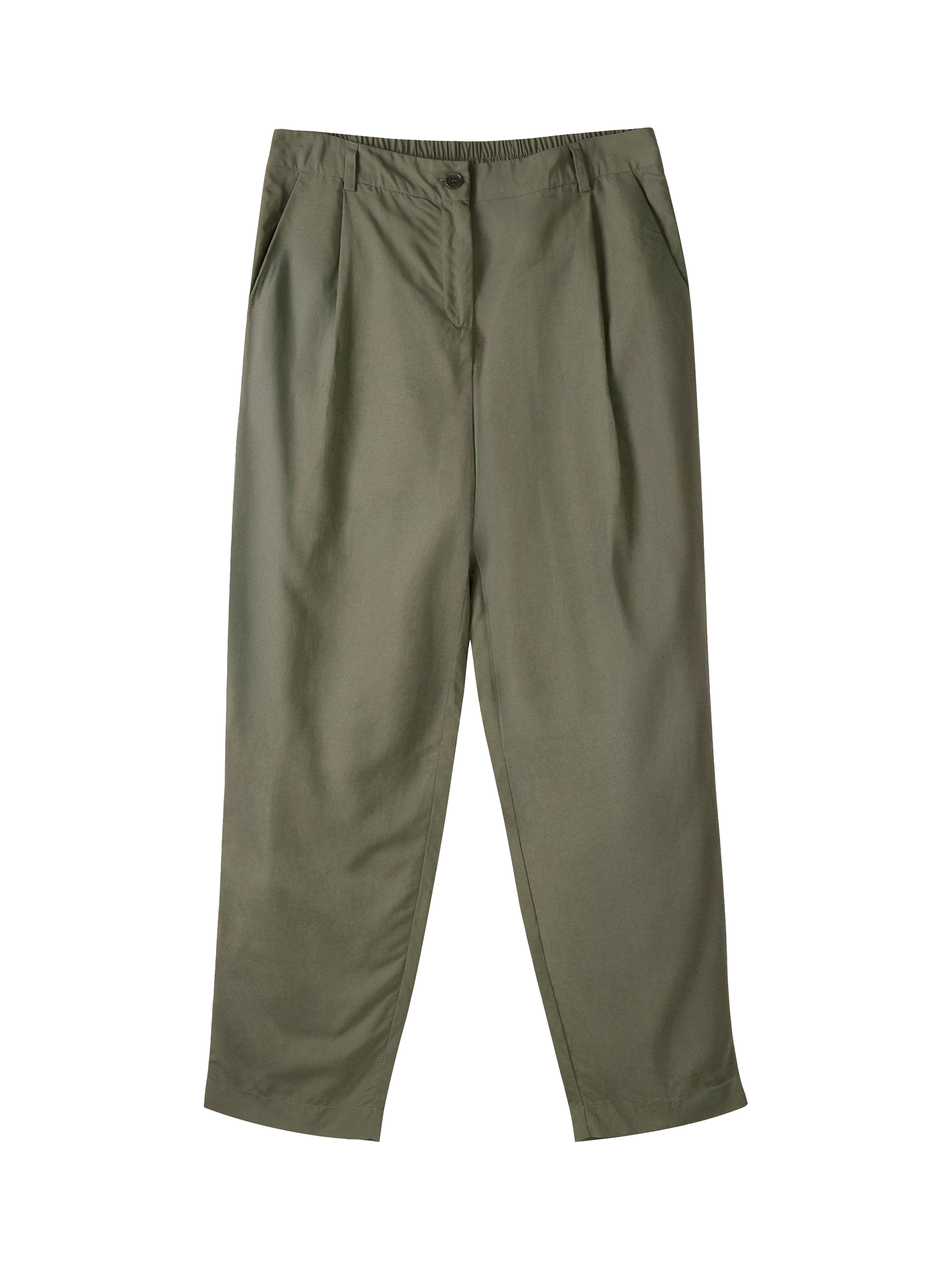 Product image 4 of 5, which shows Celtic & Co. Casual Tapered Trousers, Khaki, 8