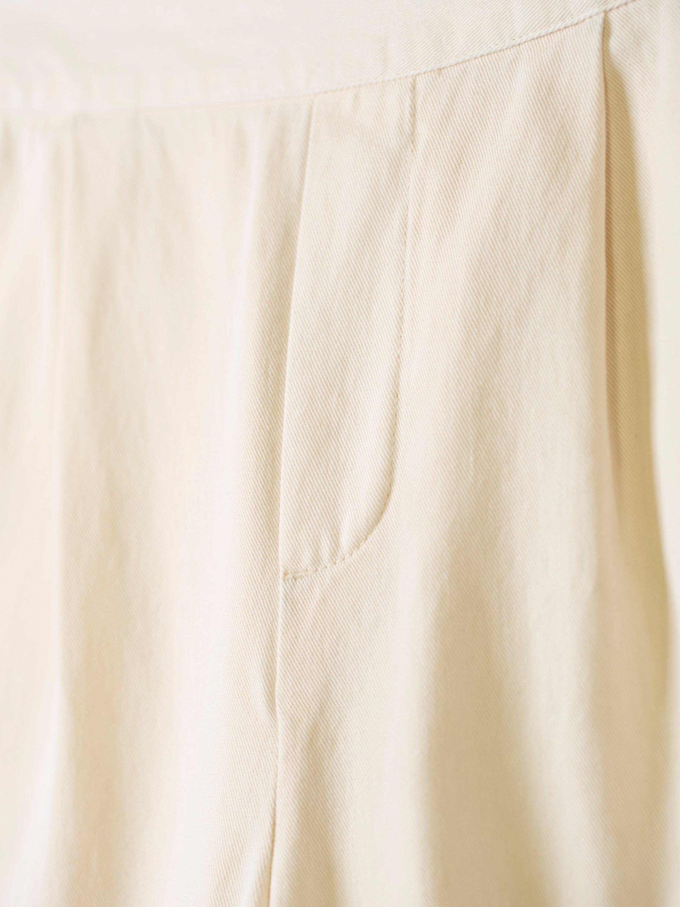 Product image 4 of 7, which shows Celtic & Co. Garment Dyed Cotton Twill Tapered Trousers, Oatmeal, 8