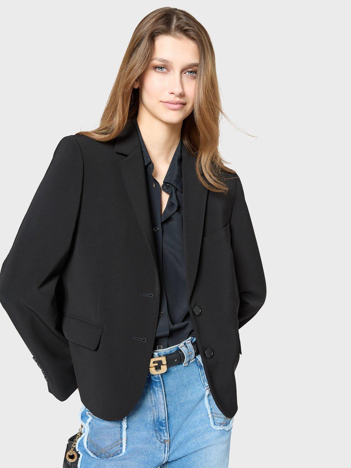 Product image 1 of 6, which shows Gerard Darel Romea Tailored Blazer, Black, 10