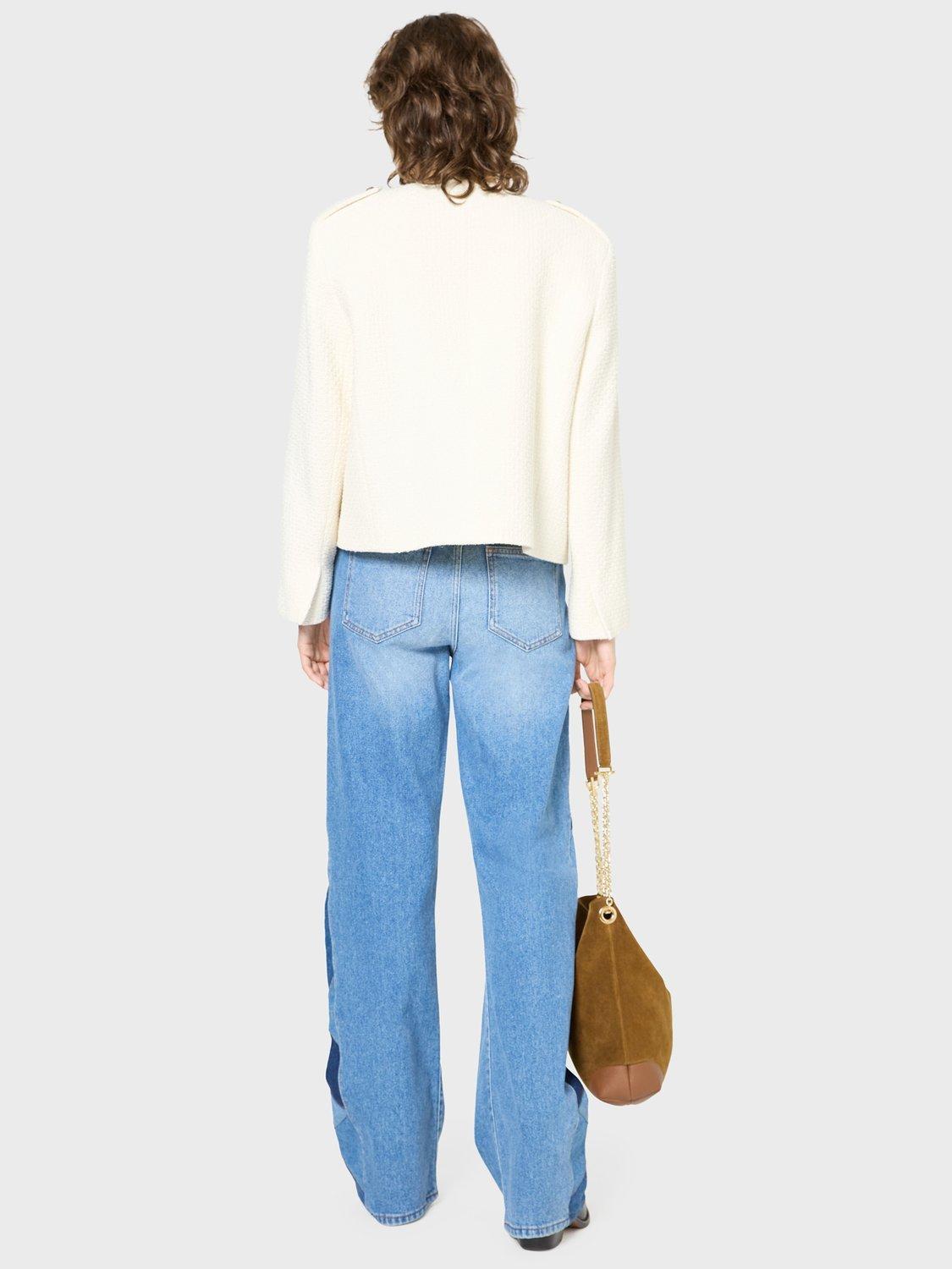Product image 3 of 6, which shows Gerard Darel Ronie Tweed Jacket, Ecru, 10