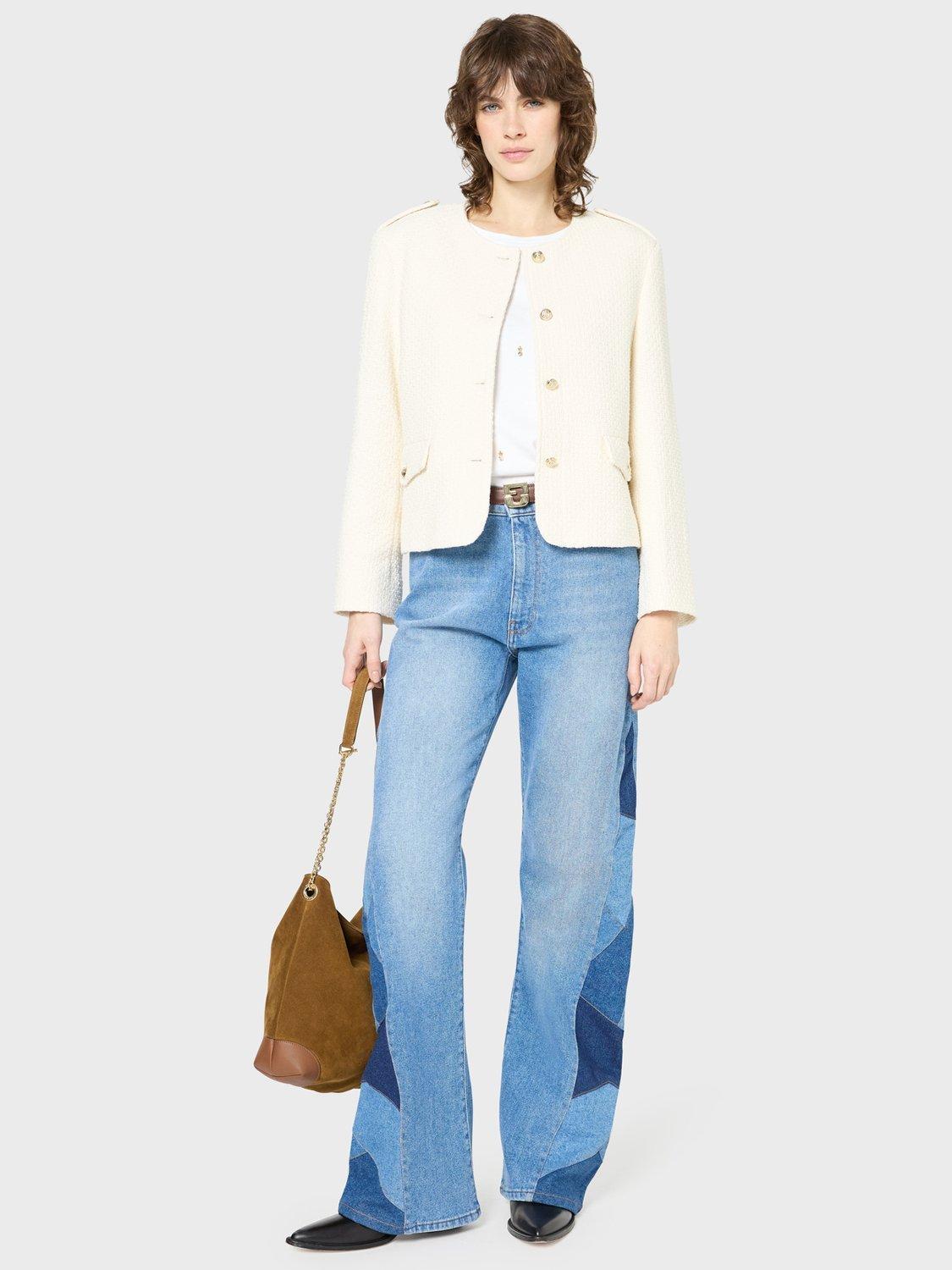 Product image 5 of 6, which shows Gerard Darel Ronie Tweed Jacket, Ecru, 10