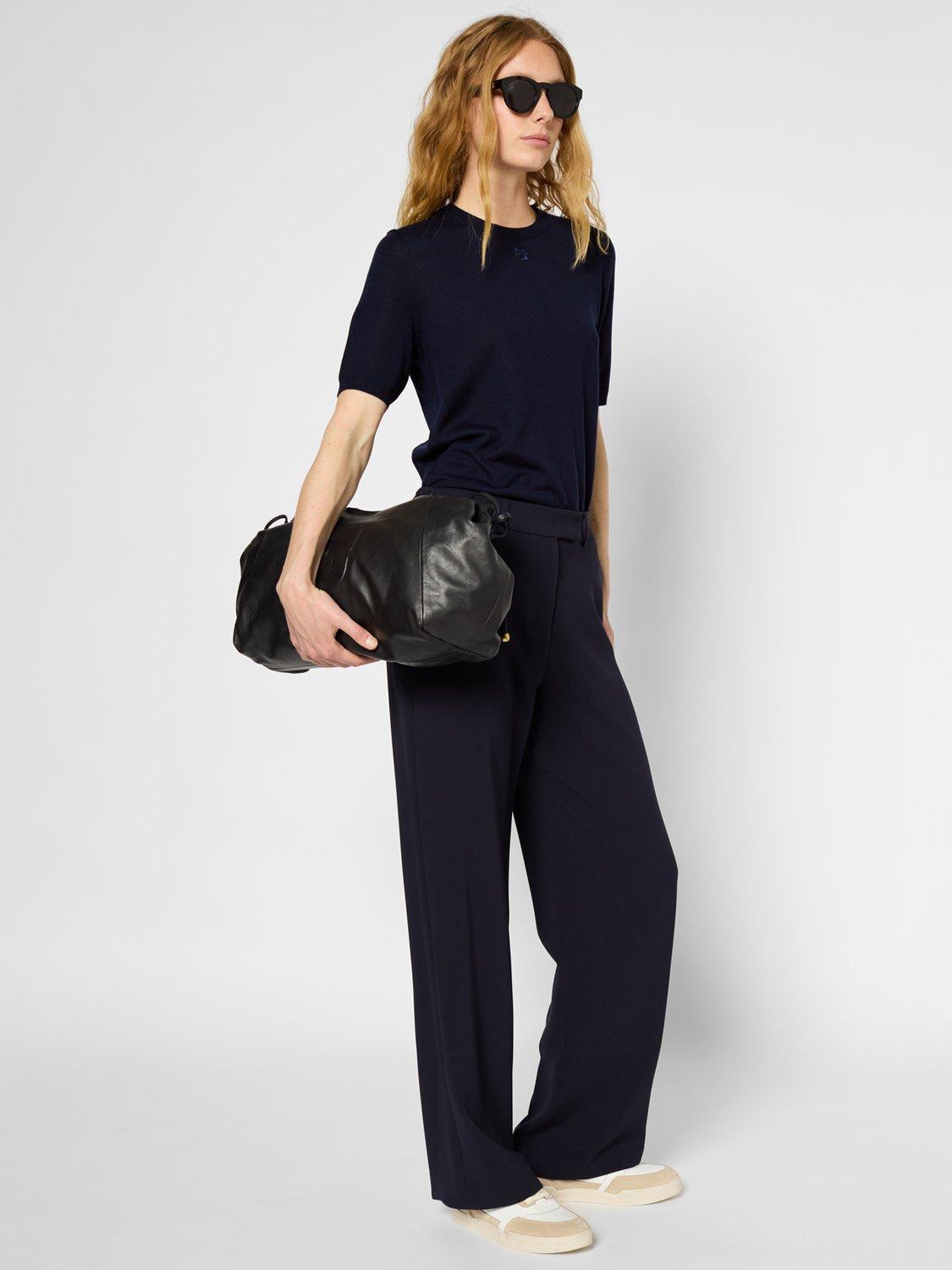 Product image 1 of 2, which shows Gerard Darel Lisette Tailored Trousers, Navy, 10