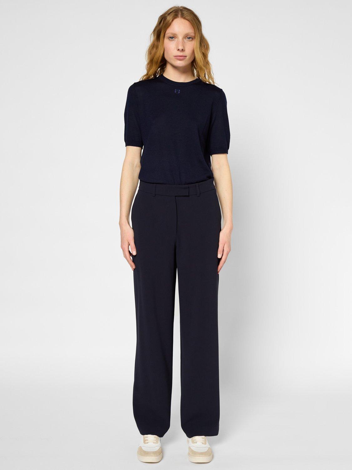 Product image 2 of 2, which shows Gerard Darel Lisette Tailored Trousers, Navy, 10