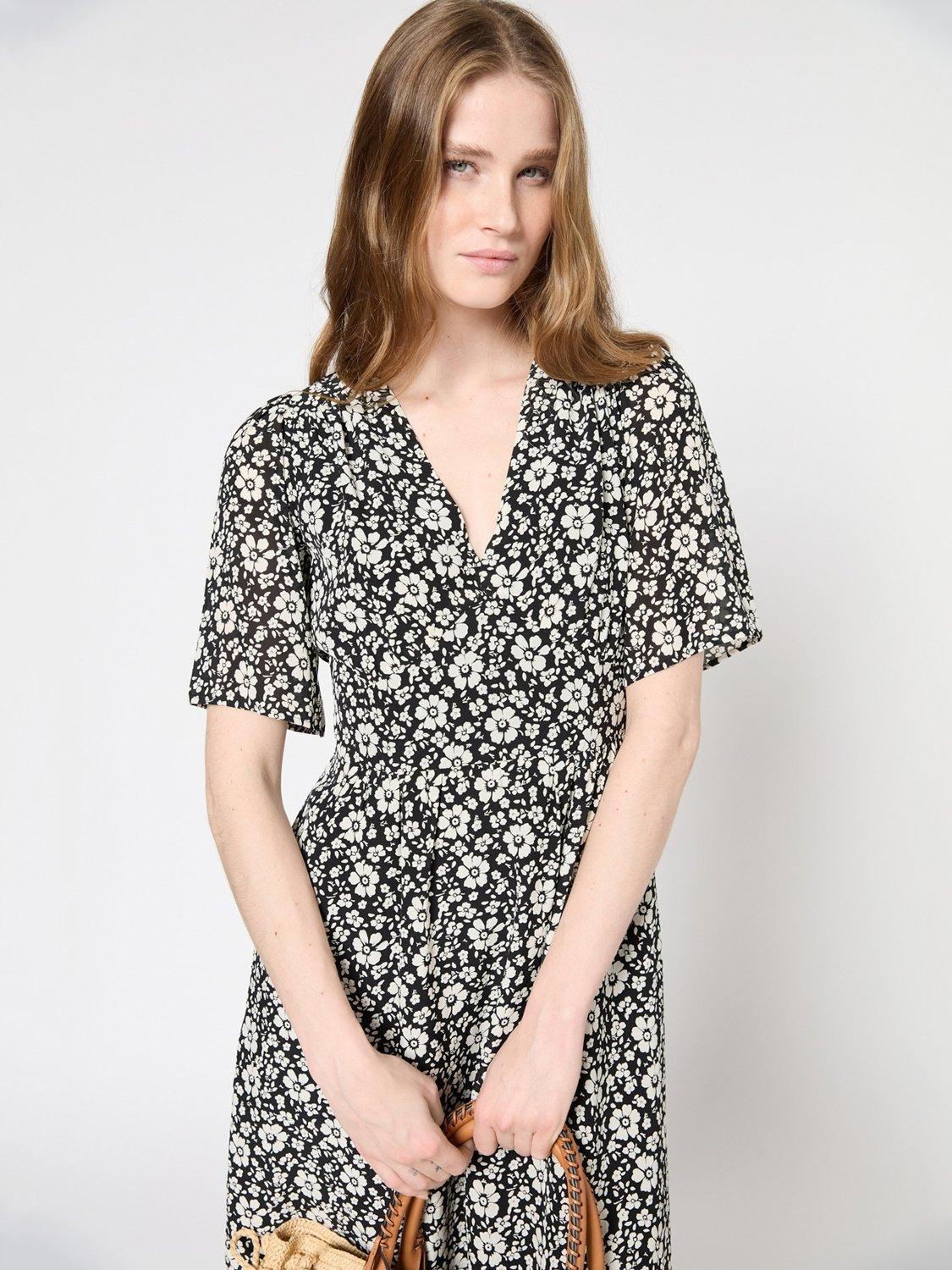 Product image 5 of 6, which shows Gerard Darel Paget Floral Dress, Black, 18