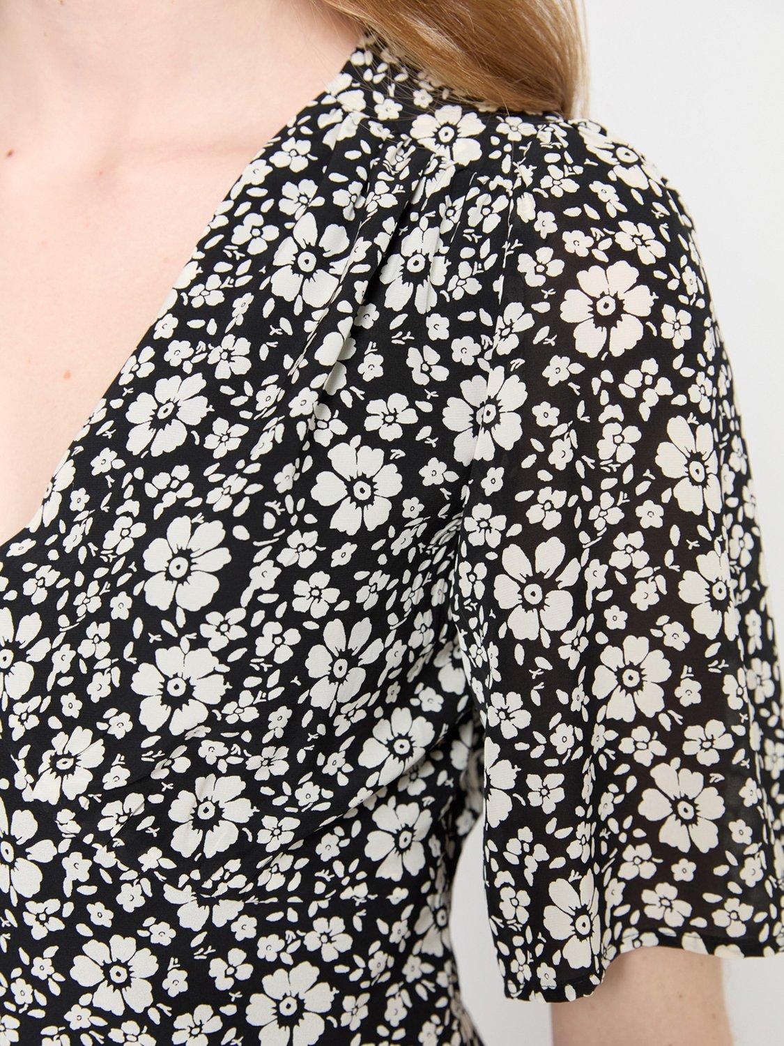 Product image 6 of 6, which shows Gerard Darel Paget Floral Dress, Black, 18