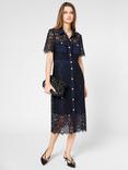 Gerard Darel Perle Lace Shirt Dress, Navy