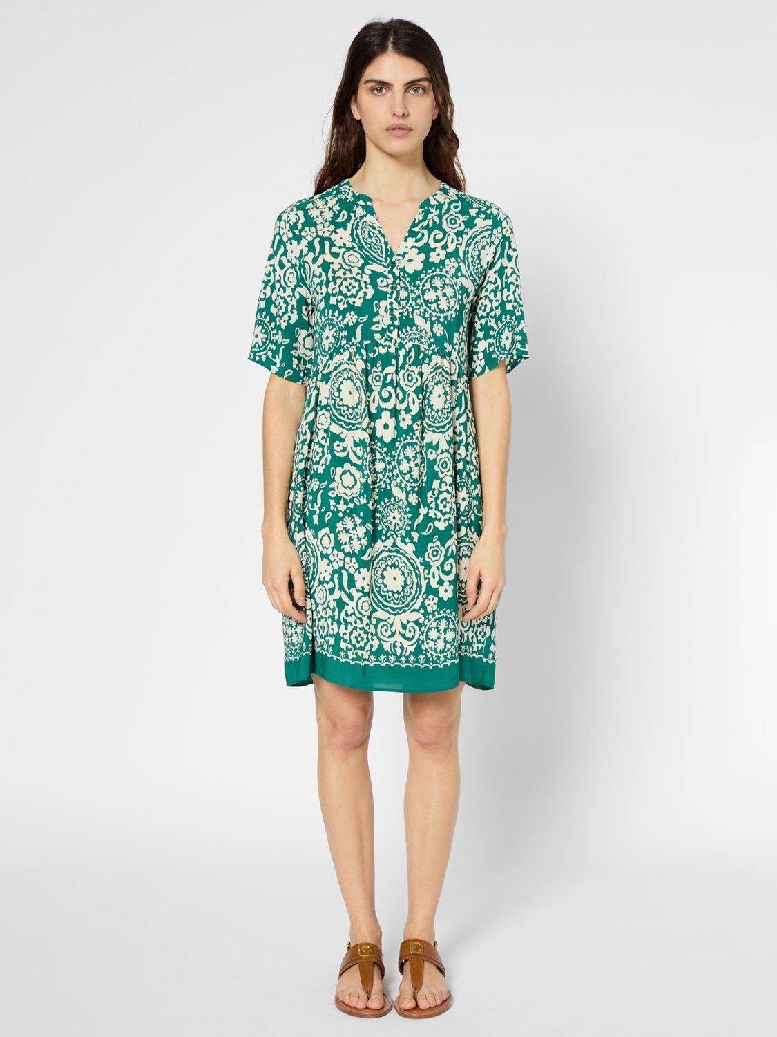 Product image 2 of 2, which shows Gerard Darel Prisha Abstract Floral Mini Dress, Green, 8