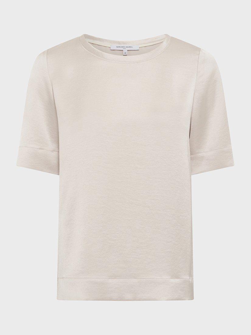 Product image 4 of 6, which shows Gerard Darel Umiko Satin Top, White, 8