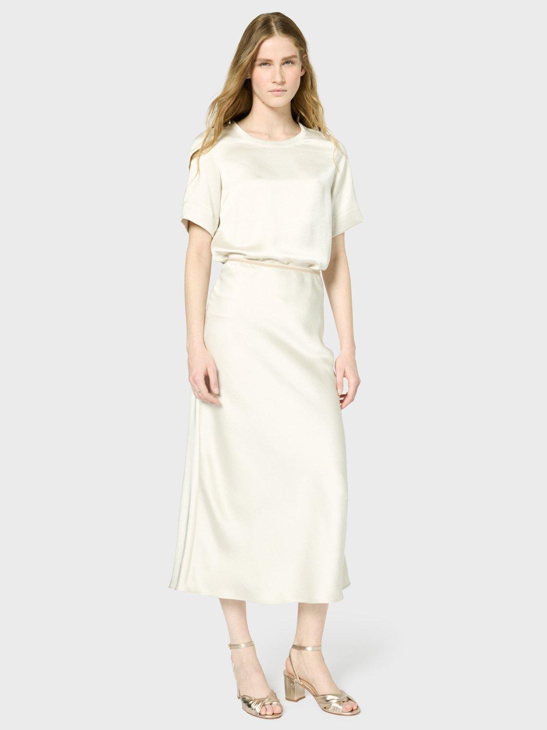Product image 5 of 6, which shows Gerard Darel Umiko Satin Top, White, 8