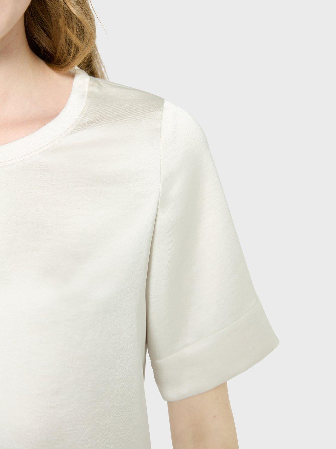 Product image 6 of 6, which shows Gerard Darel Umiko Satin Top, White, 8