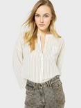 Gerard Darel Uthina Stripe Top, Ecru, Ecru