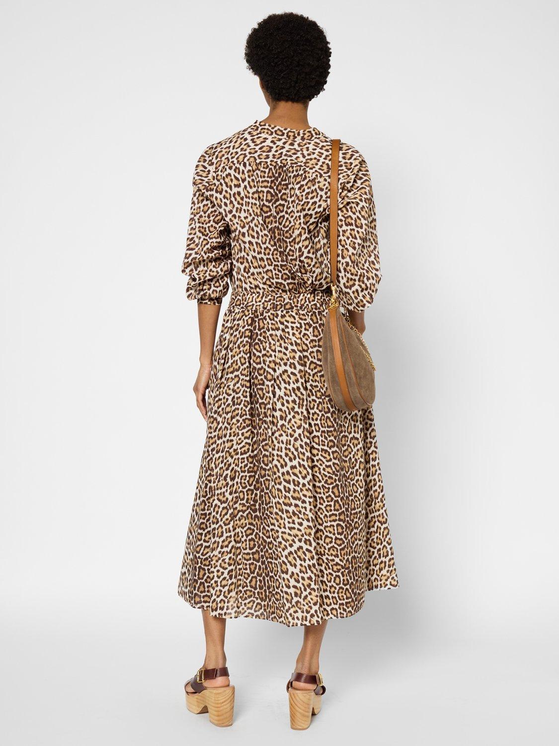 Product image 3 of 6, which shows Gerard Darel Valy Animal Print Midi Skirt, Brown, 10