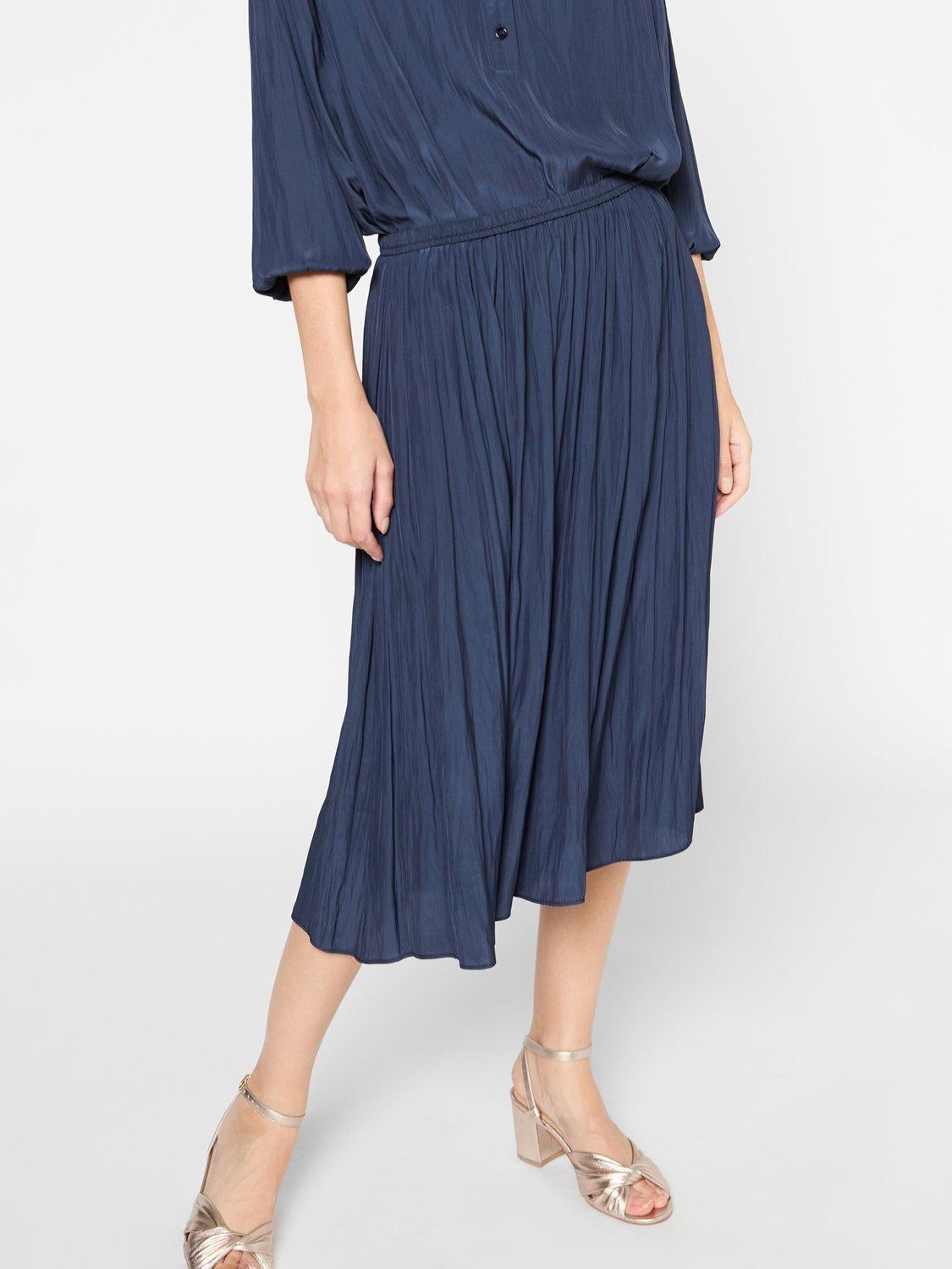 Product image 5 of 6, which shows Gerard Darel Vania Drape Skirt, Navy, 10