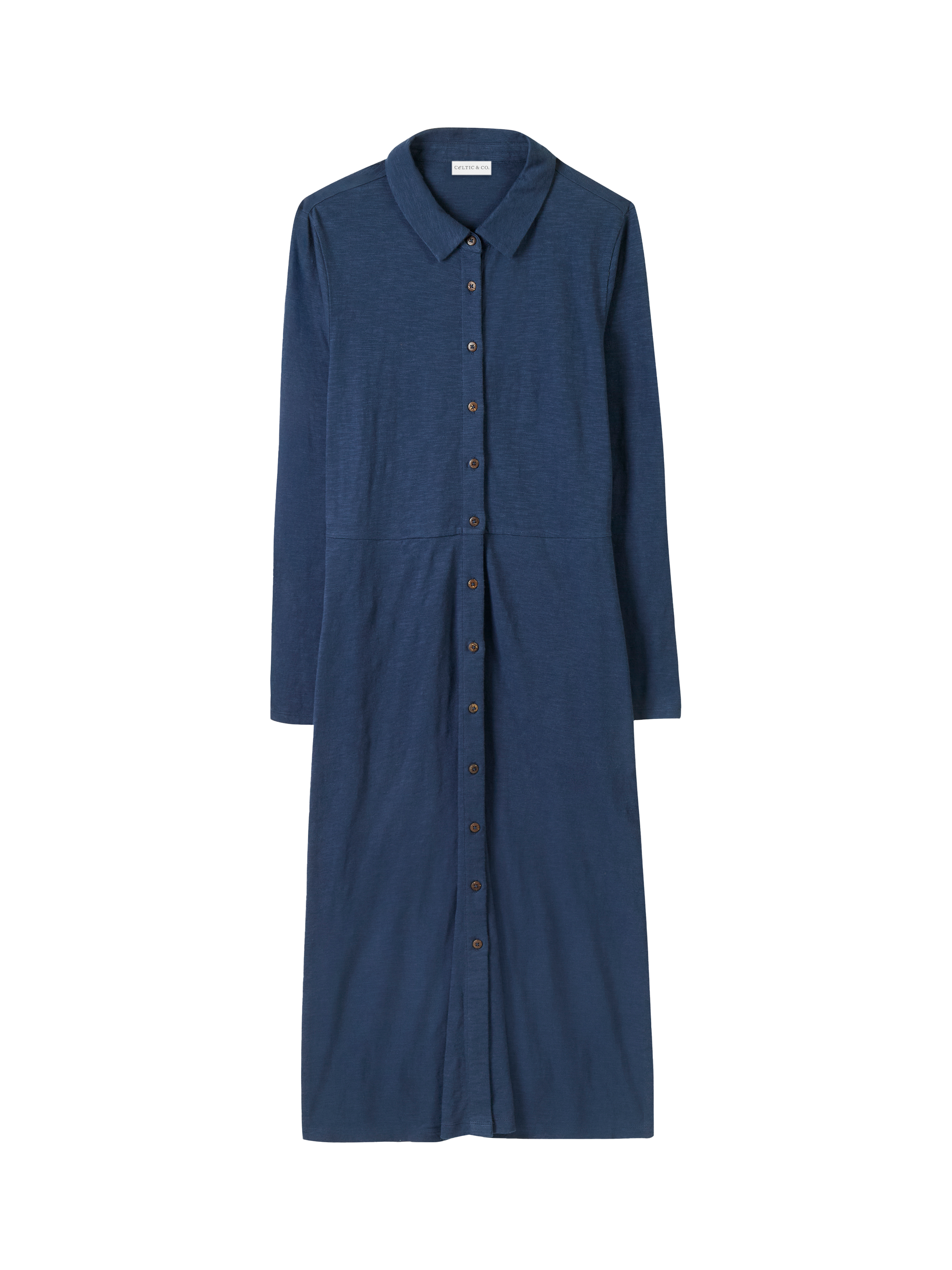 Product image 4 of 9, which shows Celtic & Co. Jersey Slub Shirt Dress, Dark Navy, 8