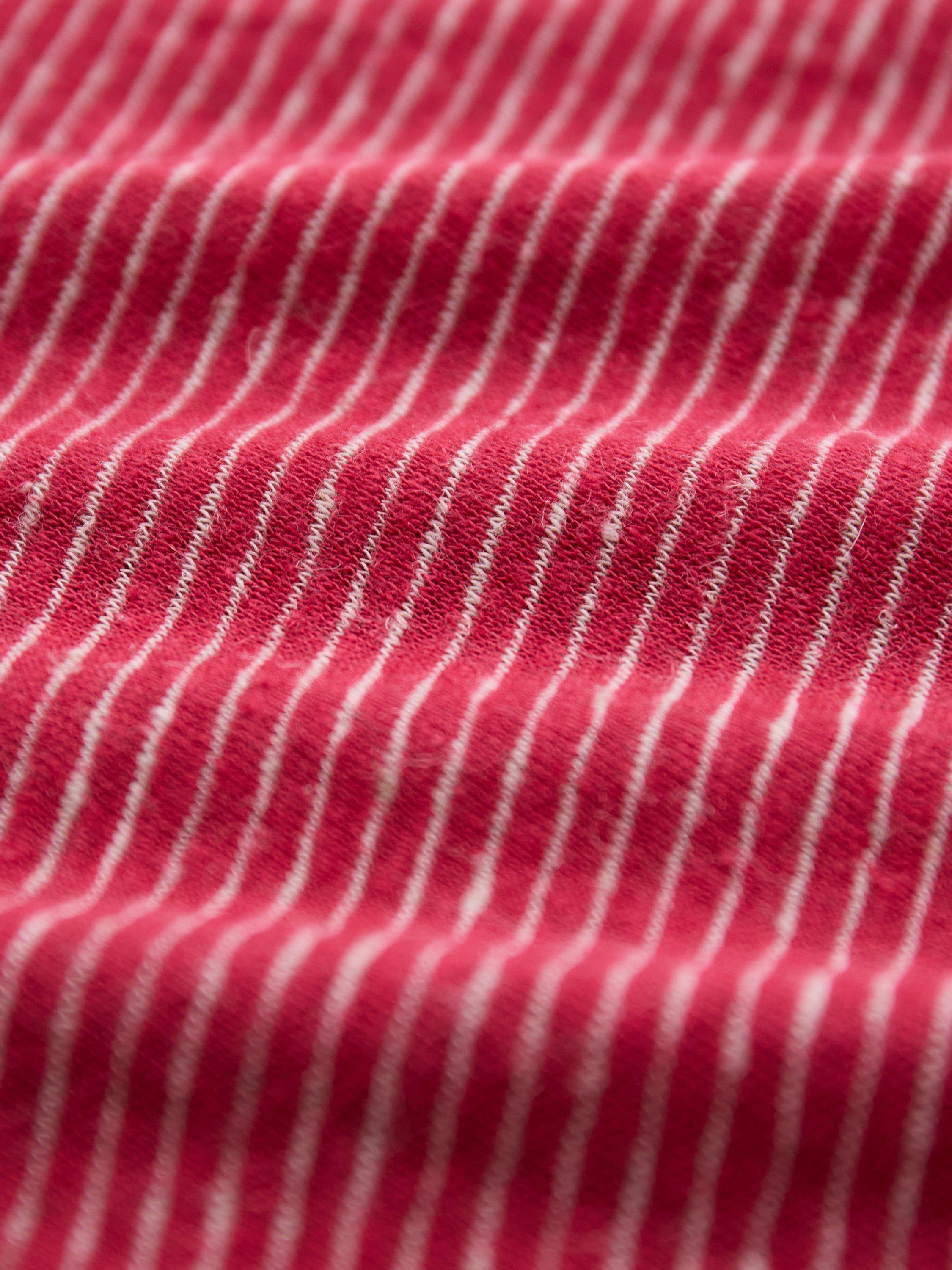 Product image 3 of 4, which shows Celtic & Co. Linen Cotton Blend V-Neck Midi Dress, Raspberry, 8