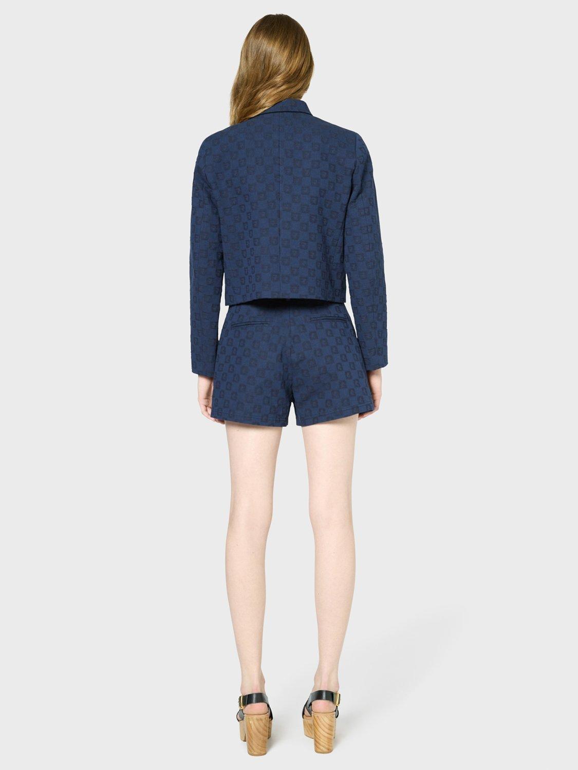 Product image 3 of 6, which shows Gerard Darel Ramata Jacquard Jacket, Navy, 8