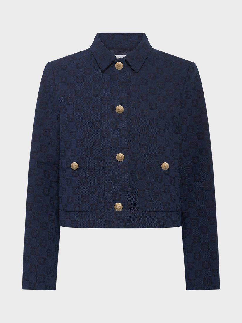 Product image 4 of 6, which shows Gerard Darel Ramata Jacquard Jacket, Navy, 8