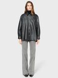 Gerard Darel Raja Leather Shacket, Black