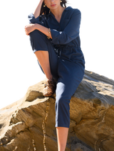 REISS☆Kaia Tailored Wide Leg Utility Jumpsuit Navy【UK発】 Reiss Kaia Utility Jumpsuit in Blue | Lyst