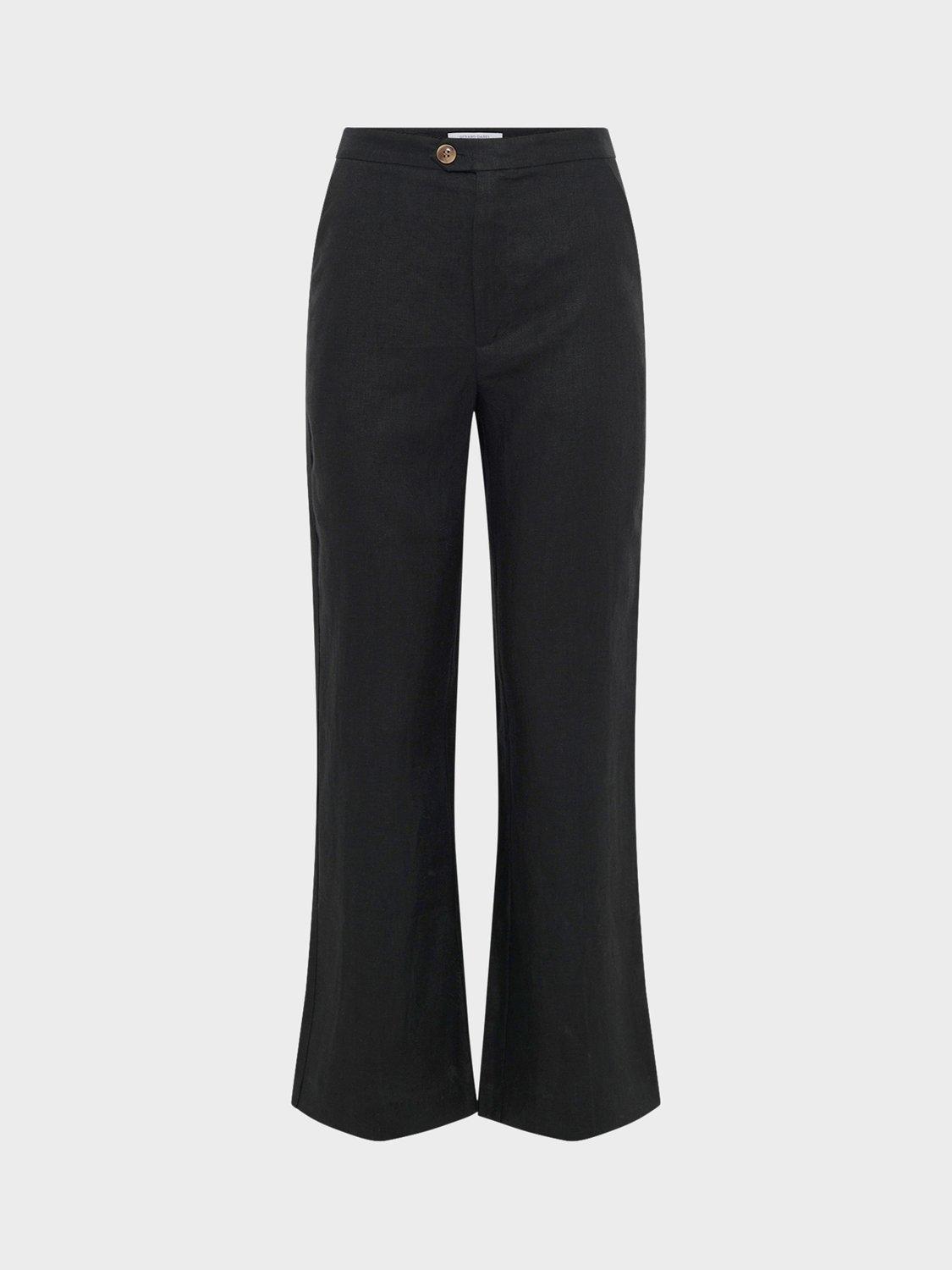 Product image 4 of 6, which shows Gerard Darel Lys Pure Linen Trousers, Black, 10