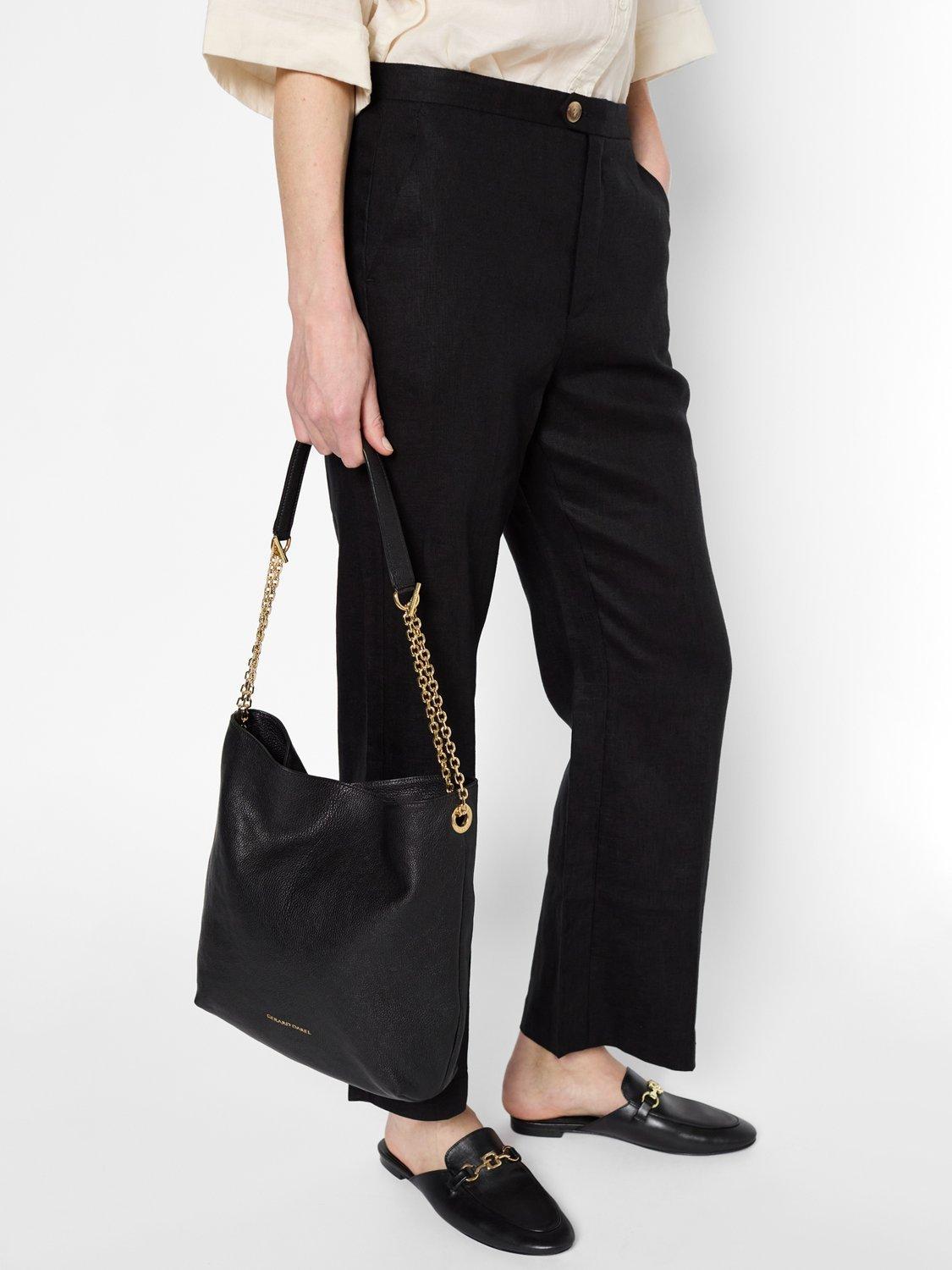 Product image 5 of 6, which shows Gerard Darel Lys Pure Linen Trousers, Black, 10