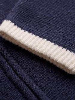 Celtic & Co. Zip Through Pure Wool Knitted Jacket - view 2, Navy