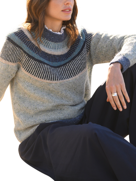 Celtic & Co. Statement Pure Donegal Wool Jumper, Multi