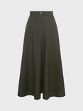 Gerard Darel Vesper A-Line Midi Skirt, Khaki Green