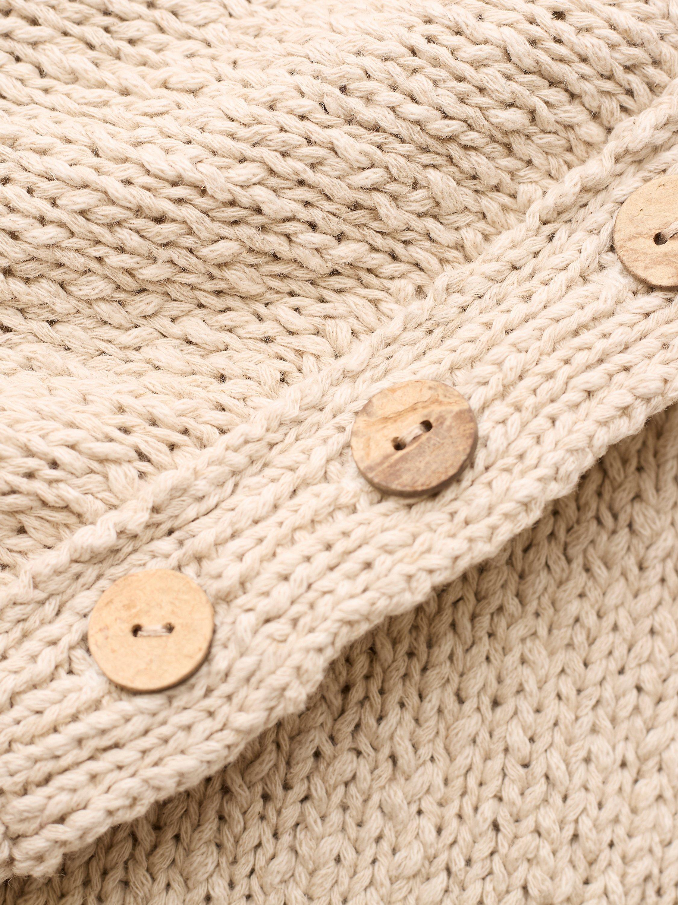 Product image 4 of 5, which shows Celtic & Co. Slub Knit Button Detail Jumper, Oatmeal, XS