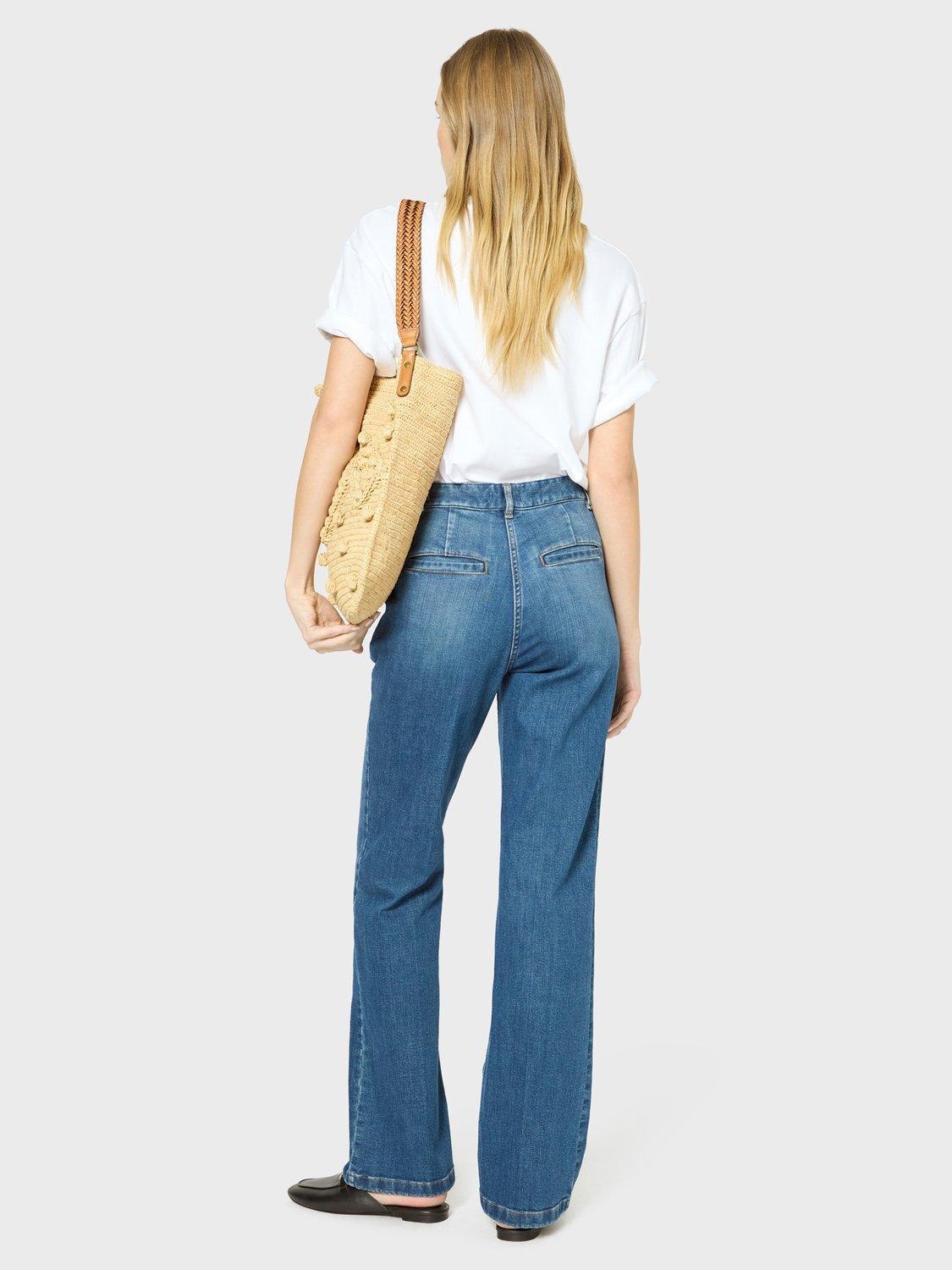 Product image 3 of 6, which shows Gerard Darel Lysette Button Pocket Jeans, Blue, 10