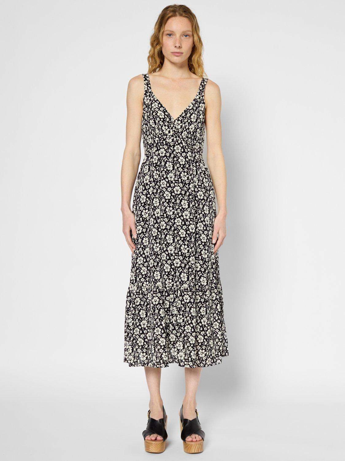 Product image 1 of 1, which shows Gerard Darel Pheline Floral Midi Dress, Black, 10