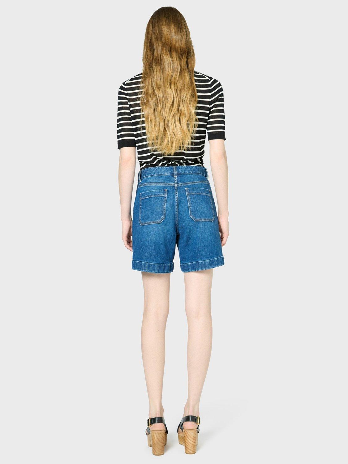 Product image 3 of 6, which shows Gerard Darel Lolly High Waist Denim Shorts, Blue, 14