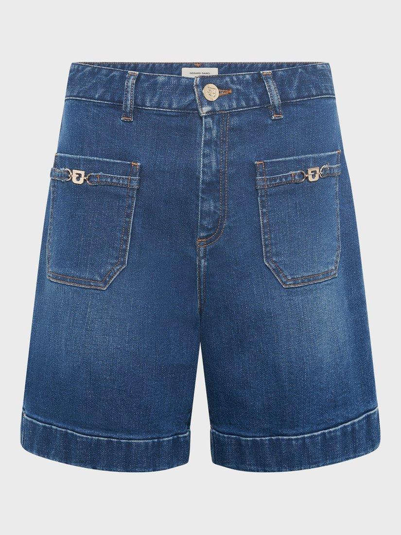 Product image 4 of 6, which shows Gerard Darel Lolly High Waist Denim Shorts, Blue, 14