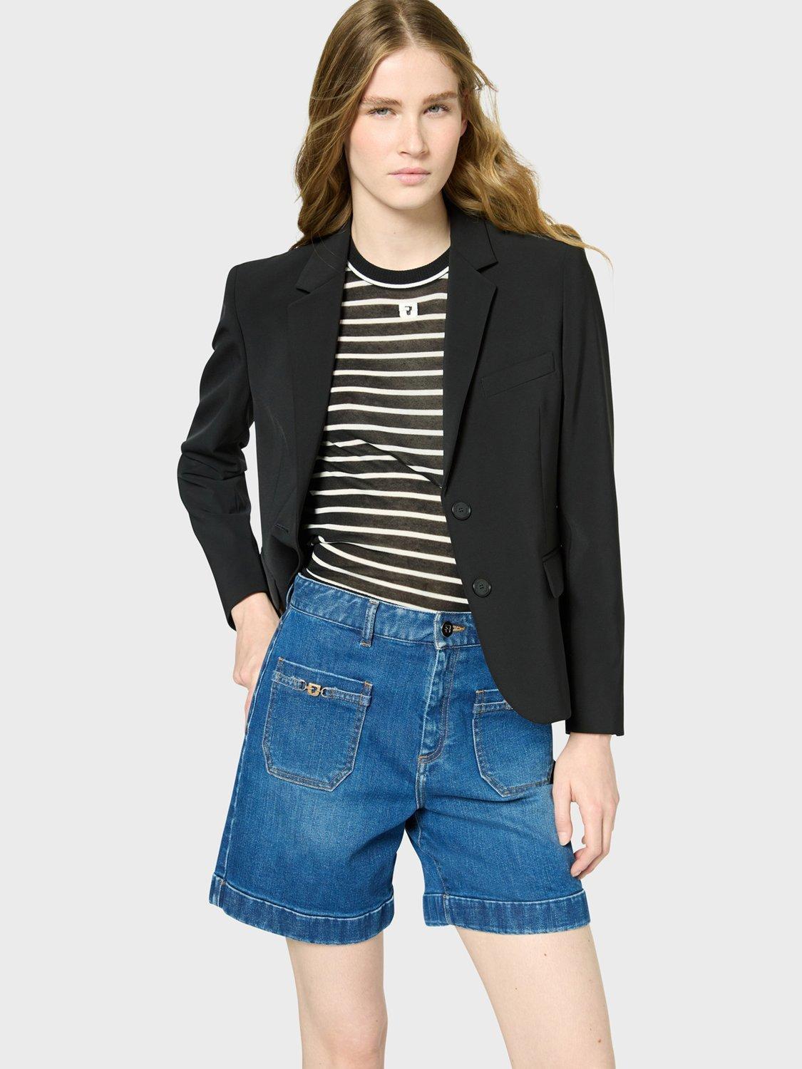 Product image 5 of 6, which shows Gerard Darel Lolly High Waist Denim Shorts, Blue, 14