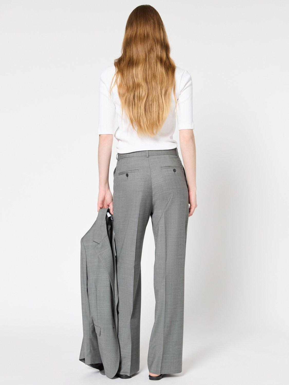 Product image 3 of 5, which shows Gerard Darel Lilou Wool Rich Trousers, Grey, 8