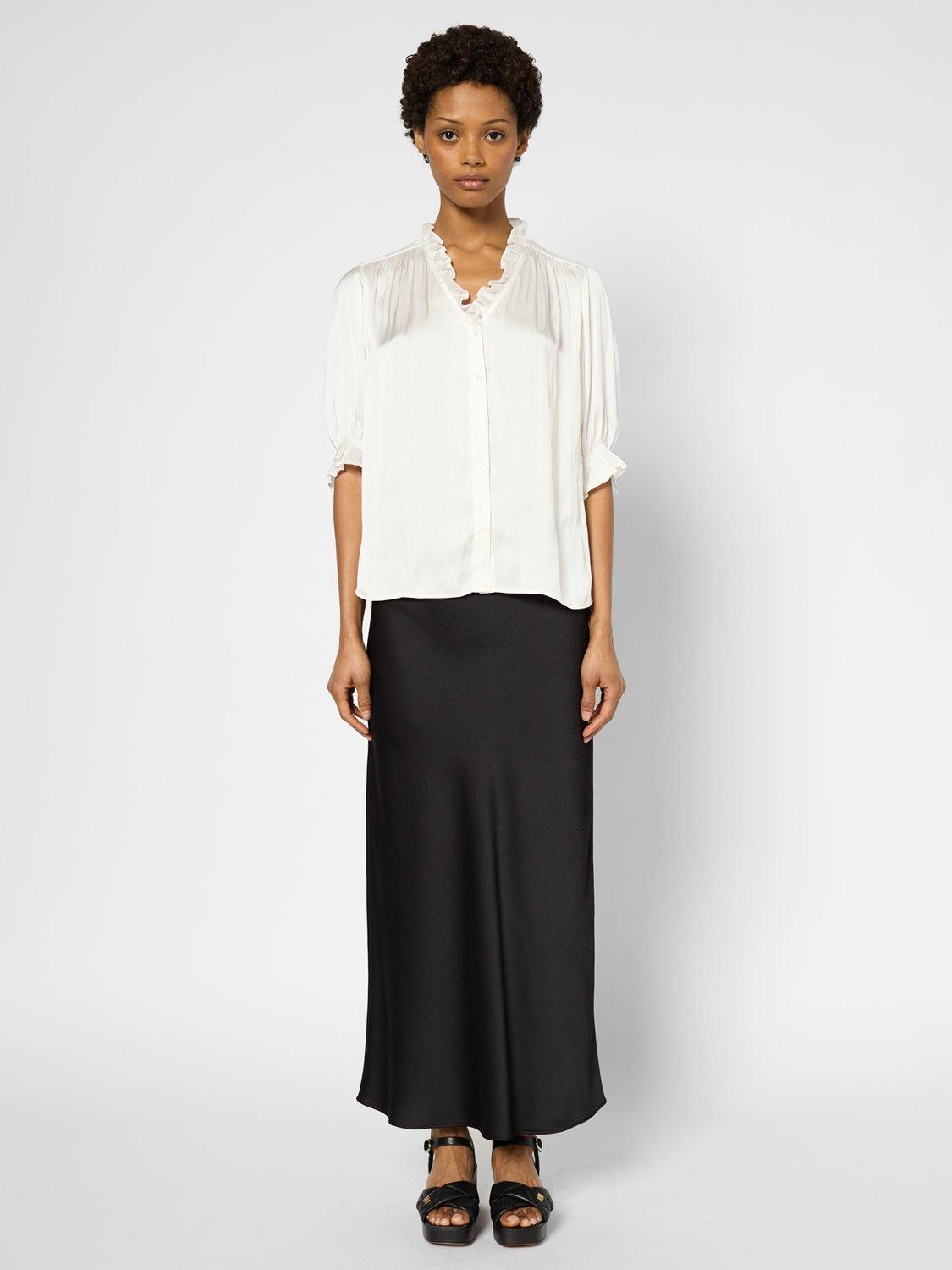 Product image 1 of 2, which shows Gerard Darel Ulalia Short Sleeve Blouse, Ecru, 10
