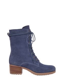 Celtic & Co. Suede Block Heel Derby Boots, Navy