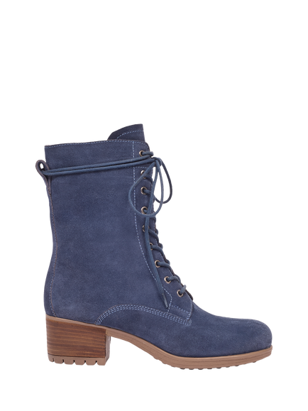 Celtic & Co. Suede Block Heel Derby Boots, Navy